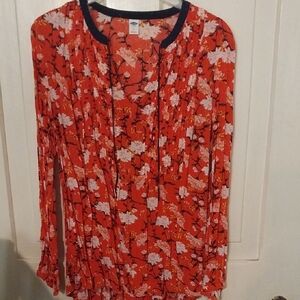 Old Navy Red Floral Top